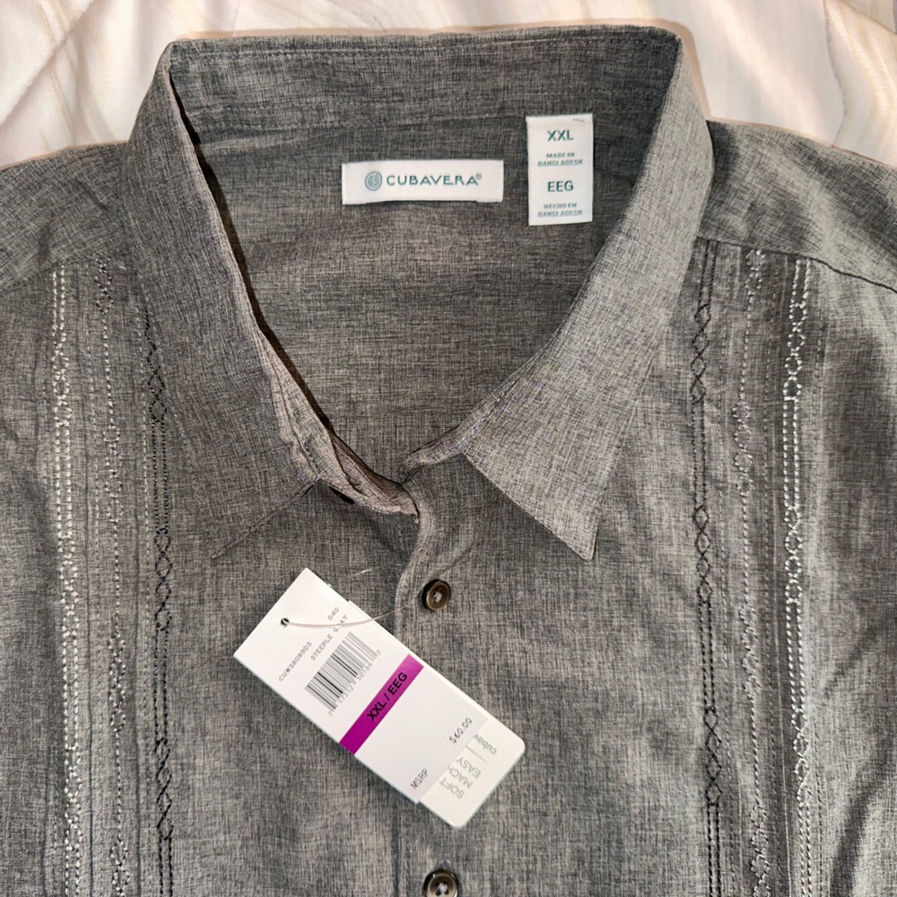 Cubavera‎ Gray Button-Up Shirt